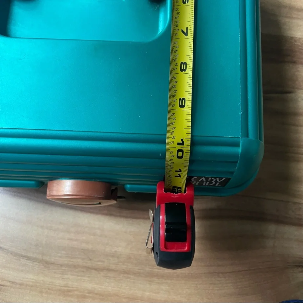 Vintage 1990s SASSABY Green/Teal Make Up Storage Case Jewelry Box‎ Organizer